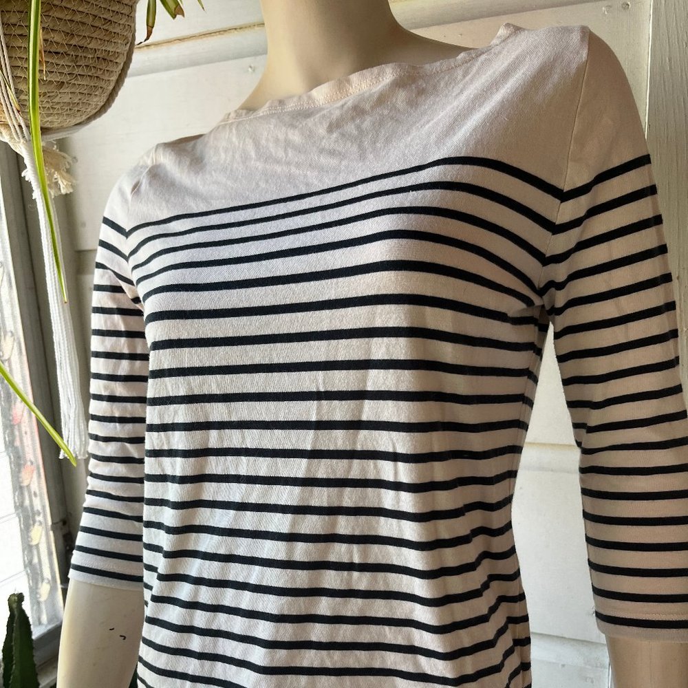 Cream with black stripes shirt -  FOREVER 21